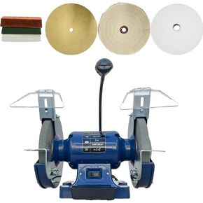 6 Inch Bench Grinder with LED light, 3550 RPM, 3/4 HP, 120V, Table High-Speed Bench Grinder for sharpening (Model BG-6)