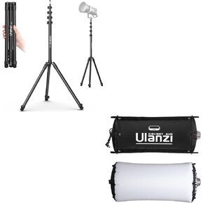 ULANZI T270 Light Stand 8.8FT/270cm Aluminum Adjustable Photography Light Stand Tripod, Ulanzi AL60 Inflatable Tube Light LED Camera Video Light Photography with Remote