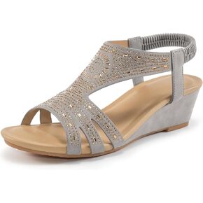 Womens Wedge Sandals Platform - Black 8 Soft Open Toe Wedge Sandals Women Dressy Summer - Fashion Ladies Party Wedges