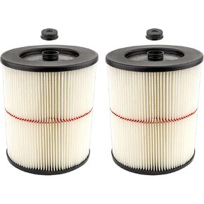 (3 Pack) 9-38754 Replacement Cartridge Filter Compatible With Craftsman 9-38754, HEPA Filters for CMXZVBE38754 fit 5 6 8 9 12 14 16 20 32 Gallon shop vacuum, Red Stripe General Purpose