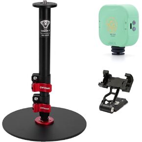 IFOOTAGE 22" Round Base Monopod & RGBW Camera Light & Phone Holder, Tabletop Monopod, APP Control Video Camera Light, CRI 95+/2700-10000K/Type C Charging, for Vlogging/Streaming/Video Shooting