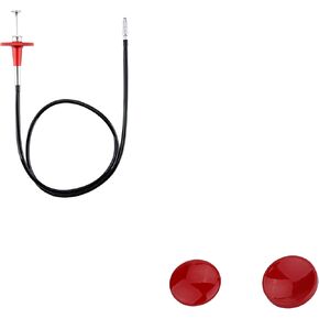 JJC Mechanical Shutter Release Cable Cord & 2-Pack Soft Shutter Release Button for Fuji Fujifilm X-T50 X-T30 II X-T30II XT30 X-T20 X-T4 X-T3 X100VI X100V X100F X100T X100S X-E4 X-E3 & More Cameras