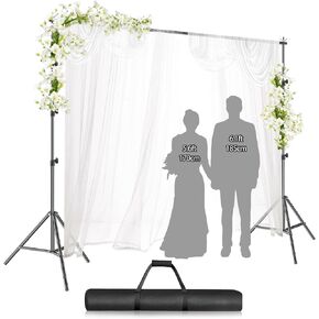 EMART Backdrop Stand,10x9ft Adjustable Photo Background Holder for Parties Photography, Back Drop Frame Banner Support System Kit for Photoshoot Video Studio, Birthday
