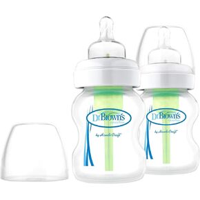 Dr. Brown's Options Wide Neck Glass Bottles, 5 Ounce
