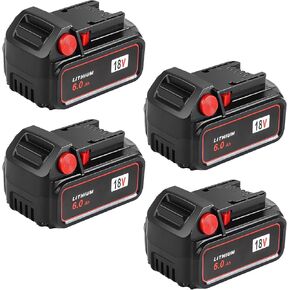 2Pack 18V 6.0Ah Lithium Ion Battery Replacement for Milwaukee M-18 Batteries 48-11-1840 48-11-1850 48-11-1860 48-11-1830 Compatible with Milwaukee 18V Tools and Charger