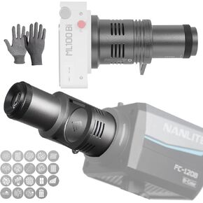 ML100r Mini Optical Snoot Gobos Accessories with ML Adapter, Spotlight Attachment Shape Light Compatible with GodoxG ML100BI,ML100R,Nanlite FC-60B,FC-120B