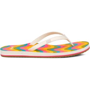 Sanuk Yoga Joy Rainbow | Flip Flops for Women | Yoga Sandals For Women | Women's Beach Sandals | Memory Foam Footbed