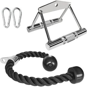 A2ZCARE Combo Tricep Press Down Cable Attachment - Cable Machine Accessories for Home Gym with Multi Option