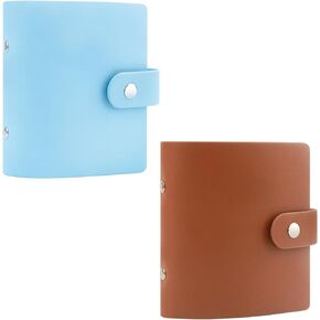 2Packs 52 Pockets Mini Photo Album for Fujifilm Instax Mini Instant Film(Blue+Brown)