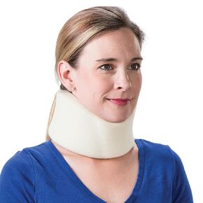 Core Products Soft Foam Cervical Collar Neck Support Brace, Helps Stabilize Vertebrae & Relieve Spinal Pressure for Men & Women - Black, Small Fits (1.8-2.2 inch) Height