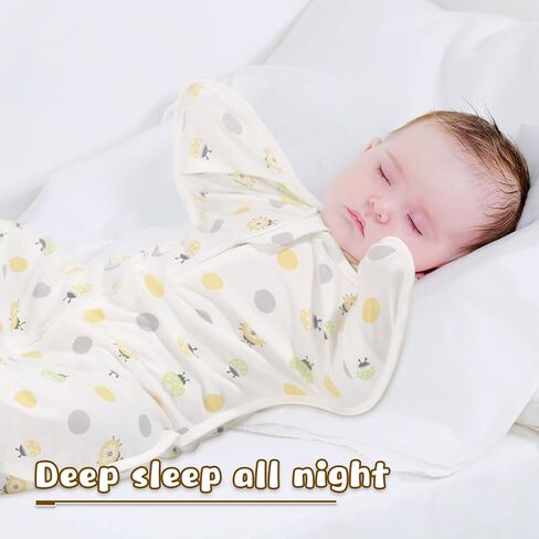 Swaddle Transition Bag 6-9 month,2 Pack Sleep Sack for Baby Boys & Girls, 100% Cotton Zip Up Swaddles 0.5 Tog Newborn Swaddle with 2 Way Zipper Arms in/Out in Saudi Arabia