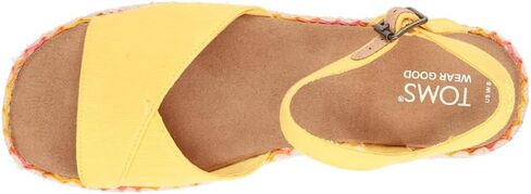 Toms Womens Abby Platform Espadrille Sandals Casual Cheel Low Low Low 1-2 " - Yellow in Kuwait