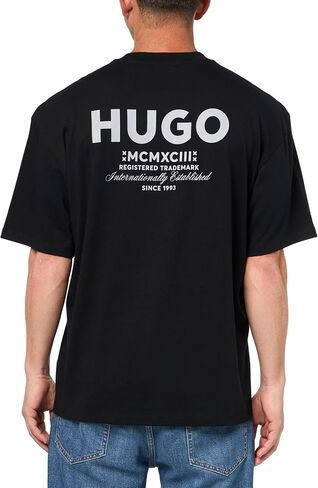 HUGO Men's Small Logo Block Cotton T-Shirt in Saudi Arabia