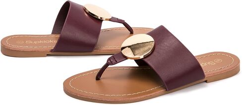 Flip للسيدات تتخبط راحة في الصنادل الناعمة T الحزام المسطح زلة عرضية على صندل شريحة Thong Summer Summer in Kuwait