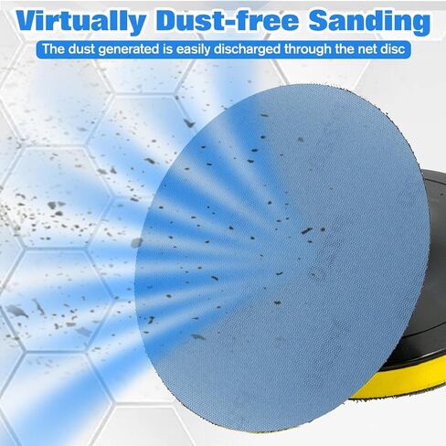 9 Inches Mesh Abrasive 220 Grit 5 PCS Dust-Free Hook and Loop Drywall Sanding Disc, Mesh Sandpaper Net Sander Disc Abrasives Pads Mesh Sanding Pads Drywall Sander Sandpaper for Metal, Wood in Saudi Arabia