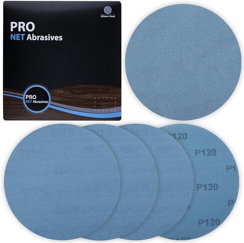 9 Inches Mesh Abrasive 220 Grit 5 PCS Dust-Free Hook and Loop Drywall Sanding Disc, Mesh Sandpaper Net Sander Disc Abrasives Pads Mesh Sanding Pads Drywall Sander Sandpaper for Metal, Wood in Kuwait