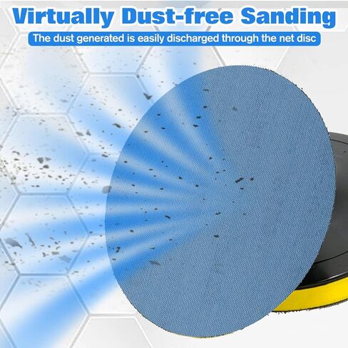 9 Inches Mesh Abrasive 220 Grit 5 PCS Dust-Free Hook and Loop Drywall Sanding Disc, Mesh Sandpaper Net Sander Disc Abrasives Pads Mesh Sanding Pads Drywall Sander Sandpaper for Metal, Wood in Kuwait