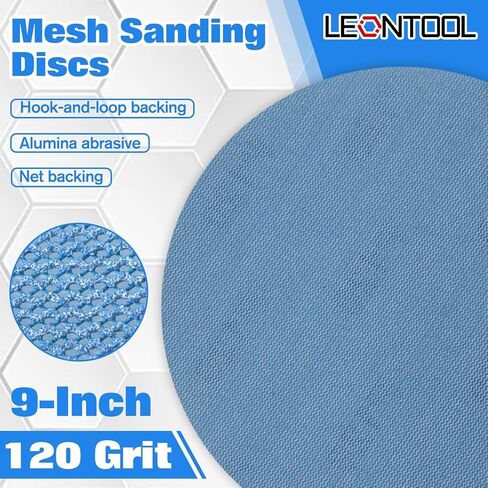9 Inches Mesh Abrasive 220 Grit 5 PCS Dust-Free Hook and Loop Drywall Sanding Disc, Mesh Sandpaper Net Sander Disc Abrasives Pads Mesh Sanding Pads Drywall Sander Sandpaper for Metal, Wood in Kuwait
