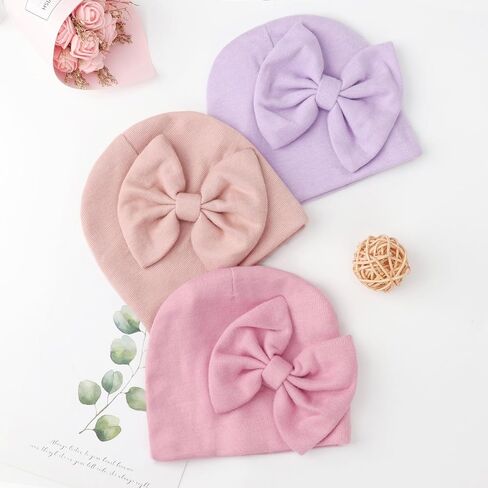 Newborn Receiving Blanket with Bow Hat Headband Wooden Card Set Newborns Toddler Baby Boy Girl Nursery Swaddle Wrap in Kuwait