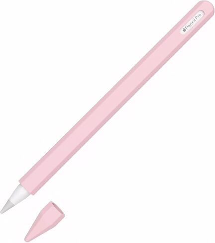 حافظة T Tersely من السيليكون لقلم Apple Pencil Pro 2024 / Apple Pencil 2nd، قبضة حامل بأكمام ناعمة + غطاء واقٍ لسن القلم، حافظة حامل أقلام مضادة للانزلاق - وردي in Saudi Arabia