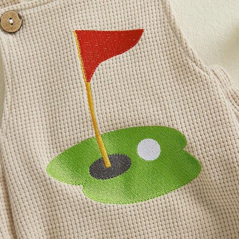 Newborn Infant Baby Boy Summer Outfits Sleeveless Strap Romper Waffle Bodysuit One Piece Golf Onesie Clothes in Kuwait