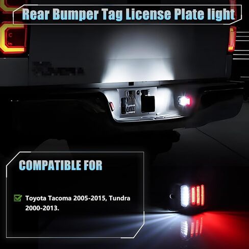 LED License Plate Light for Toyo-ta Tacoma 1995-2004 Pickup Truck, Tacoma Led Rear Tag Lamp, 6000K White Lights, 2 PCS in Saudi Arabia
