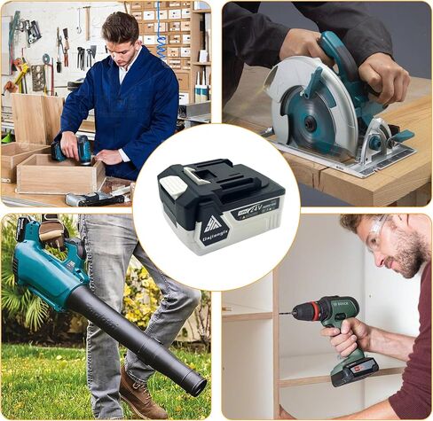 1 Pack 5.0Ah 24V Battery Replacement for Makita 18-24V Battery with Charger & Adapter for Makita to Dewalt Compatible with Cordless Power Tools BL1850B BL1840B 1860B BL1830B BL1820B in Kuwait