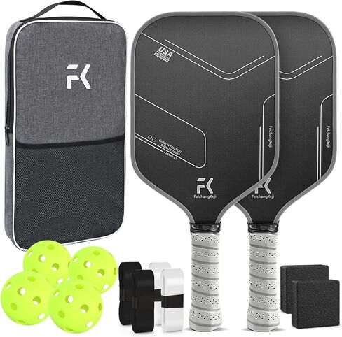Carbon Fiber Pickleball Paddle Pickleball Set Pickleball Paddles Set of 2 T700 Carbon Pickleball Paddle Pickle Ball Rackets 2 Pack 16mm Pickleball Racket in Saudi Arabia
