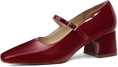 Women's Chunky Low Block Heels Mary Jane Closed Toe Work Pumps Comfortable Round Toe Dress Wedding Shoes in Kuwait