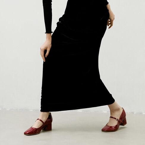 Women's Chunky Low Block Heels Mary Jane Closed Toe Work Pumps Comfortable Round Toe Dress Wedding Shoes in Kuwait