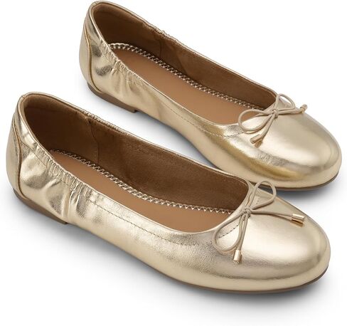 JustFab Womens Ballet Flats Shoes Foldable Round Toe Dress Shoes Comfortable Slip On Walking Flats Shoes Comfort Soft in Kuwait