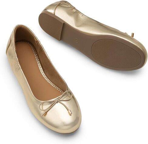 JustFab Womens Ballet Flats Shoes Foldable Round Toe Dress Shoes Comfortable Slip On Walking Flats Shoes Comfort Soft in Kuwait