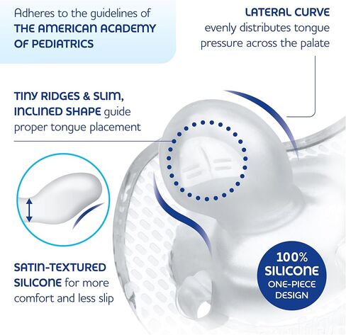 Chicco PhysioForma 100% Soft Silicone One Piece Pacifier for Babies 6-16 Months | BPA & Latex Free | Reusable Case | Pink, 2pk in Kuwait