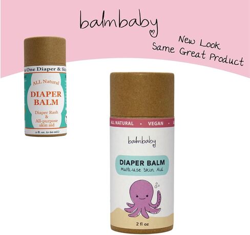 Diaper Balm - Organic Diaper Rash Cream – Cloth Diaper Rash Cream Balm | Multipurpose Skin Aid | Natural – Vegan - Herbal | Rash Ointment for Infants Kids | Diaper Balm Stick in Saudi Arabia
