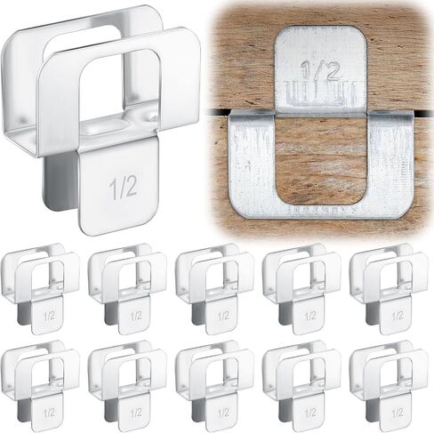 Hicarer 100 Pcs Plywood H Clips for Roofing 7/16 Inch Panel Plywood Sheathing Clip, Steel Box Clips Panel Edge Sheathing Clips Quick Installation-hot Dipped Galvanized for Extended Life in Saudi Arabia