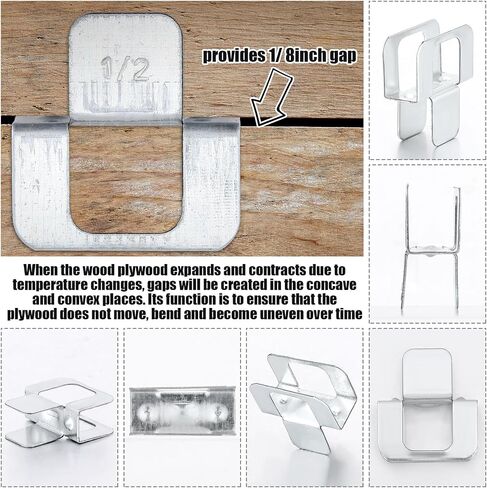 Hicarer 100 Pcs Plywood H Clips for Roofing 7/16 Inch Panel Plywood Sheathing Clip, Steel Box Clips Panel Edge Sheathing Clips Quick Installation-hot Dipped Galvanized for Extended Life in Saudi Arabia