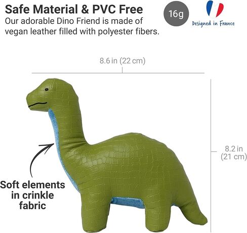أصدقاء صغار الصغار دينو | تحفيز الحواس بالألوان والقوام والجرس الربحي | جلد نباتي | سهل التنظيف | ريكس tyrannosaurus in Kuwait
