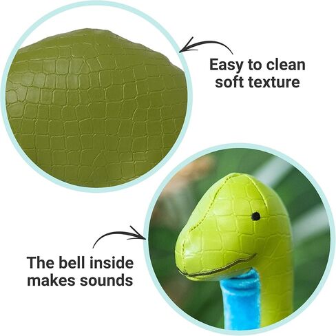 أصدقاء صغار الصغار دينو | تحفيز الحواس بالألوان والقوام والجرس الربحي | جلد نباتي | سهل التنظيف | ريكس tyrannosaurus in Kuwait