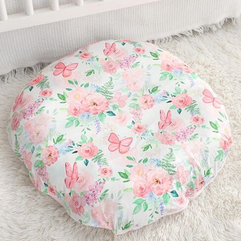 Newborn Lounger Cover for Girls Boys, Removable Soft Baby Lounger Cover 1 Pack, Reversible Infant Lounger Cover Fleece, Purple Floral (Only Cover) in Kuwait