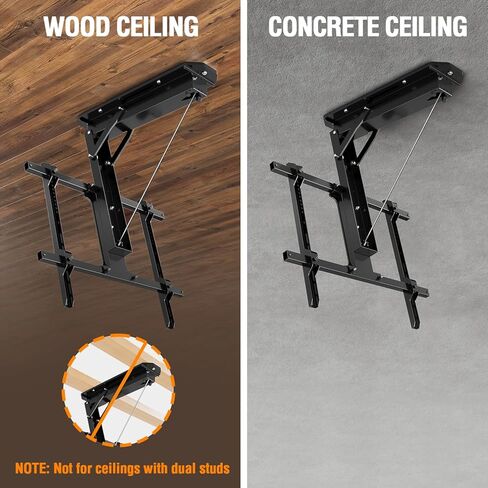 ELIVED Ceiling TV Mount for Most 37-75 Inch LED, LCD OLED Flat Curved TVs, Height Adjustable Full Motion TV Mount, Hanging TV Bracket Swivel and Tilt, Holds up to 110 lbs, Max VESA 600x400mm YD3016 in Kuwait