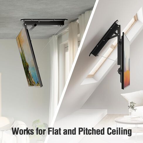 ELIVED Ceiling TV Mount for Most 37-75 Inch LED, LCD OLED Flat Curved TVs, Height Adjustable Full Motion TV Mount, Hanging TV Bracket Swivel and Tilt, Holds up to 110 lbs, Max VESA 600x400mm YD3016 in Kuwait