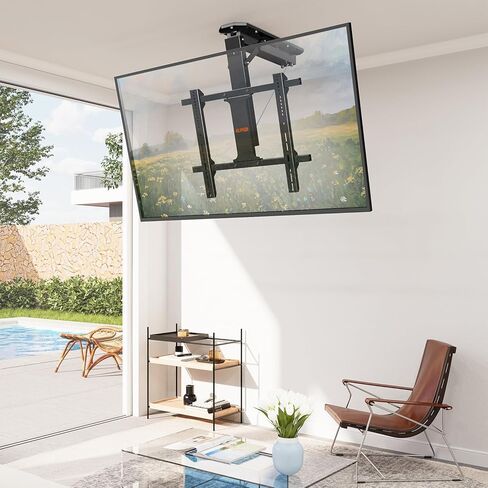 ELIVED Ceiling TV Mount for Most 37-75 Inch LED, LCD OLED Flat Curved TVs, Height Adjustable Full Motion TV Mount, Hanging TV Bracket Swivel and Tilt, Holds up to 110 lbs, Max VESA 600x400mm YD3016 in Kuwait