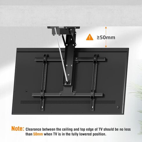 ELIVED Ceiling TV Mount for Most 37-75 Inch LED, LCD OLED Flat Curved TVs, Height Adjustable Full Motion TV Mount, Hanging TV Bracket Swivel and Tilt, Holds up to 110 lbs, Max VESA 600x400mm YD3016 in Kuwait