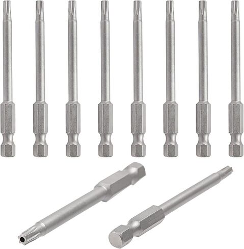 AOPIN T27 مع ثقب ، دليل العبث على مفك البراغي Torx ، مقبض سداسي سداسي 1/4 بوصة ، S2 Magnetic ، بطول 75 مم (3 بوصة) ، 4 مساءً in Kuwait