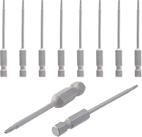 Aopin T30 with Hole, Torx Head Screwdriver Tamper Proof, 1/4 inch hex Handle, S2 Steel Magnetic, 75mm(3 inch) Length, 10pcs in Kuwait