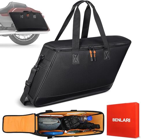 Benlari Saddlebag Cooler Bag, Insulated Saddle Bag Cooler Leakproof PVC 900D Oxford Motorcycle Insert Cooler Fit for Harley Touring Road Glide Street Glide Road King Electra Glide 1993-2024 (1 Bag) in Saudi Arabia