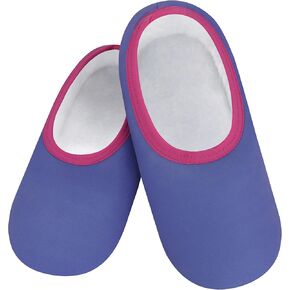 Snoozies Solid Skinnies Lightweight Slippers Purple Size Large