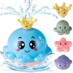 Baby Bath Toys: ToyoFun Whale Bath Toys with 4 Water Spraying Modes Light Up Sprinkler Bath Toys for Toddler 1-3 Automatic Fountain Bathtub Toys for Boys Girls Kids Infant Bathroom Pool Swimming Gift