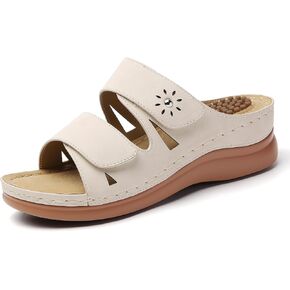 Tilocow Sandals Women Wedge Shoes - Orthopedic Comfortable Arch Support Platform Sandals for Women Wedge Summer Dressy Casual Bunion Breathable Shoes in Kuwait