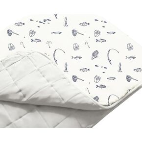 GUNAMUNA Baby Cloud Blanket, Nursery Swaddling Blankets for Toddlers Infants Babies, 0.5 TOG, Fishing, Toddler (57" x 39")